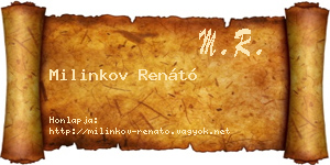 Milinkov Renátó névjegykártya